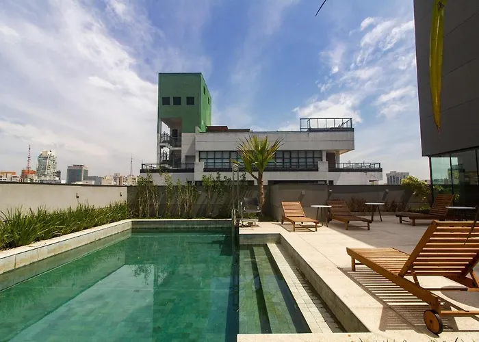 Studio novíssimo com Academia, Piscina no Rooftop, Wifi, Coworking, Próximo a Avenida Paulista
